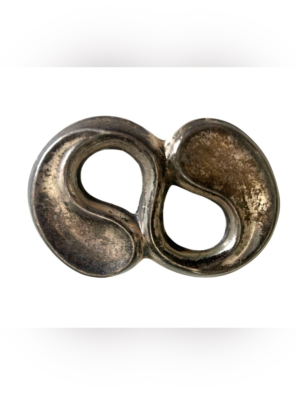 Vtg Swirl Modernist MCM Sterling Silver 925 Brooch Pin Mexico Heavy!